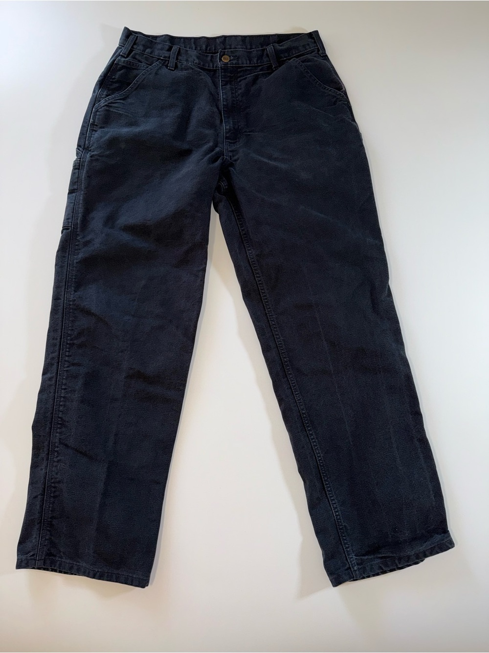 Carhartt B11 Loose Fit Washed Duck Carpenter Pants Black jeans Men's 36x34 - Picture 2 of 13